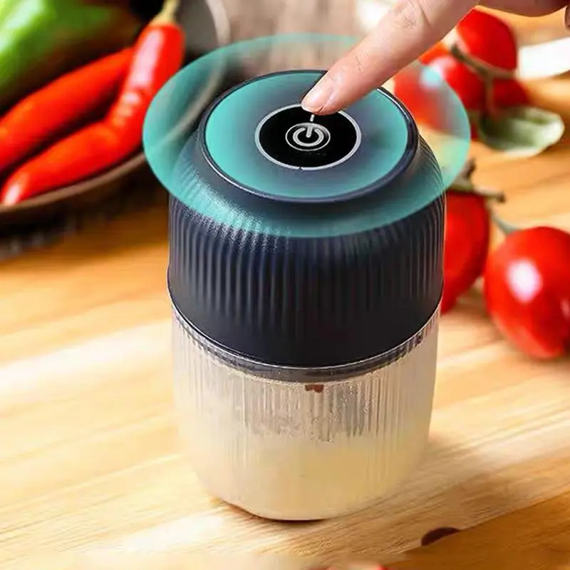 Electric Food Shredder, Mini Meat Grinder, Garlic Puree Maker, USB Charging, Portable Kitchen Gadget for Minced Meat, Vegetable, Onion, Ginger, Chili, Rechargeable Lithium Battery Raccoon Cheese Grater Lychee Peelers