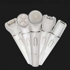 5 in 1 Multi-Functional Portable Face and body Skin Care Electric Massager Scrubber with Facial Latex Brush